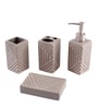 300 ML Set Of 4 Grey Porcelain Vintage Charm Bath Set