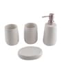 300 ML Set Of 4 White Porcelain Bath Bliss Set