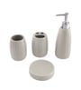 300 ML Set Of 4 White Porcelain Glaze & Shine Bath Set