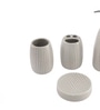 300 ML Set Of 4 White Porcelain Glaze & Shine Bath Set