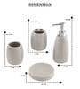 300 ML Set Of 4 White Porcelain Glaze & Shine Bath Set