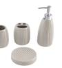 300 ML Set Of 4 White Porcelain Glaze & Shine Bath Set