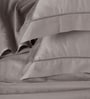 Grey 300 TC Cotton King Sized Bedsheet With 2 Pillow Covers