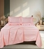 Pink 300 TC Cotton King Sized Bedsheet With 2 Pillow Covers
