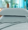 Blue 300 TC Cotton King Sized Bedsheet With 2 Pillow Covers