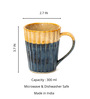 300ml Blue & Brown Ceramic Coffee Mug