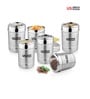 300ml Silver Stainless Steel (Set of 6) Spice Jars