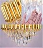 300MM Golden 3 Color LED Crystal Pendant Ceiling Light