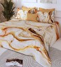 Orange 300 TC King Size Bedsheet with 2 Pillow Covers