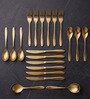 Set of 20 Stainless Steel Gold Finish Cutlery Set
