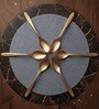 Set of 6 Golden Stainless Steel Spoons