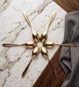 Set of 6 Golden Stainless Steel Spoons