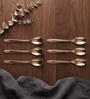 Set of 6 Golden Stainless Steel Spoons