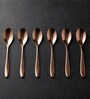 Set of 6 Stainless Steel Rose Gold Spoons