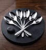 Set of 6 Stainless Steel Silver Spoons