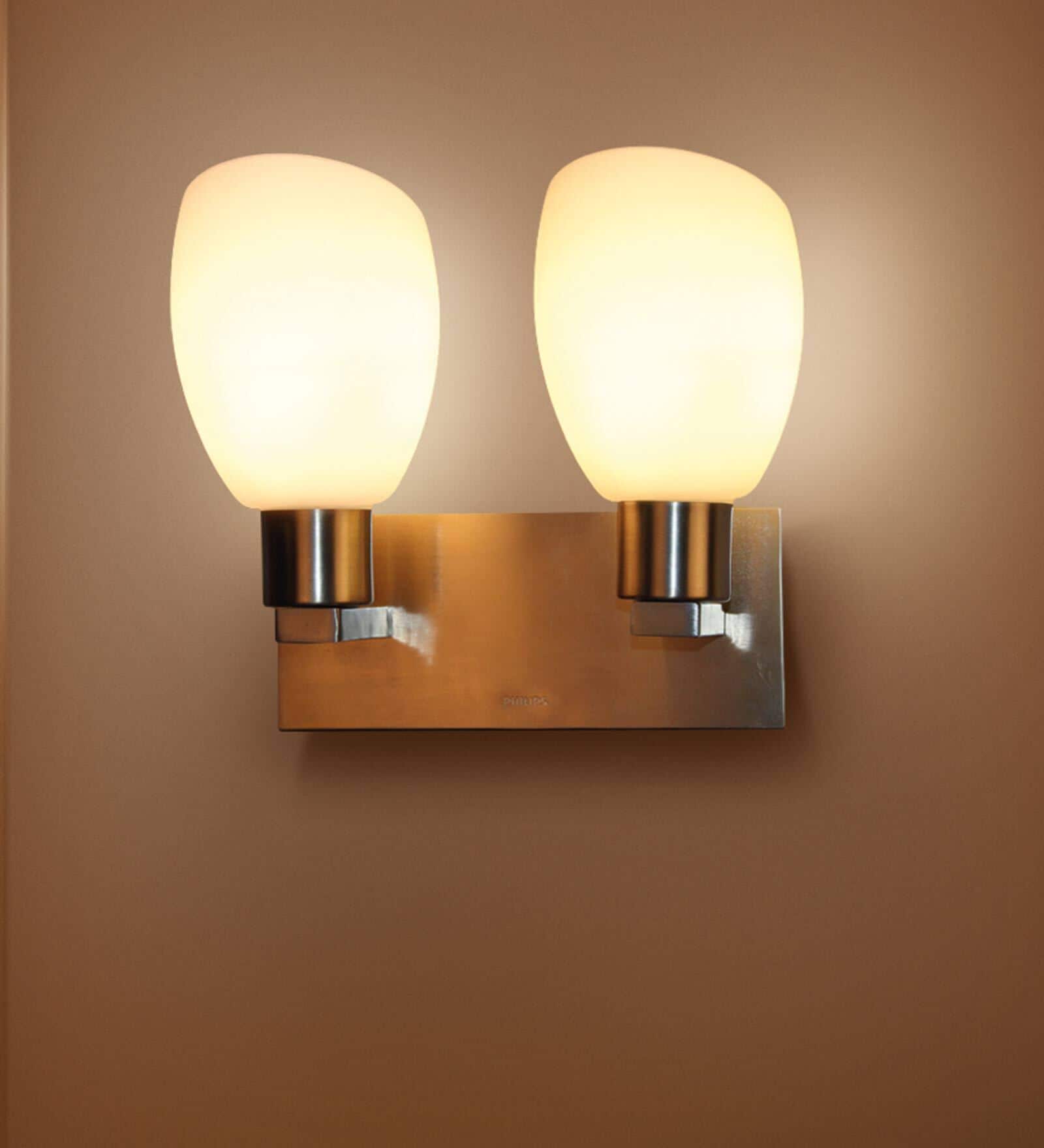 Malan Gold Metal and Glass Wall Sconces