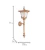 31-Inch Victorian Torchier Outdoor Wall Sconce | Antique Gold Cast Aluminium
