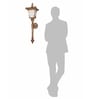 31-Inch Victorian Torchier Outdoor Wall Sconce | Antique Gold Cast Aluminium