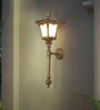 31-Inch Victorian Torchier Outdoor Wall Sconce | Antique Gold Cast Aluminium