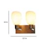 Malan Gold Metal and Glass Wall Sconces