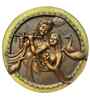 Round Radha Krishna 3D Relief Mural Wall Art