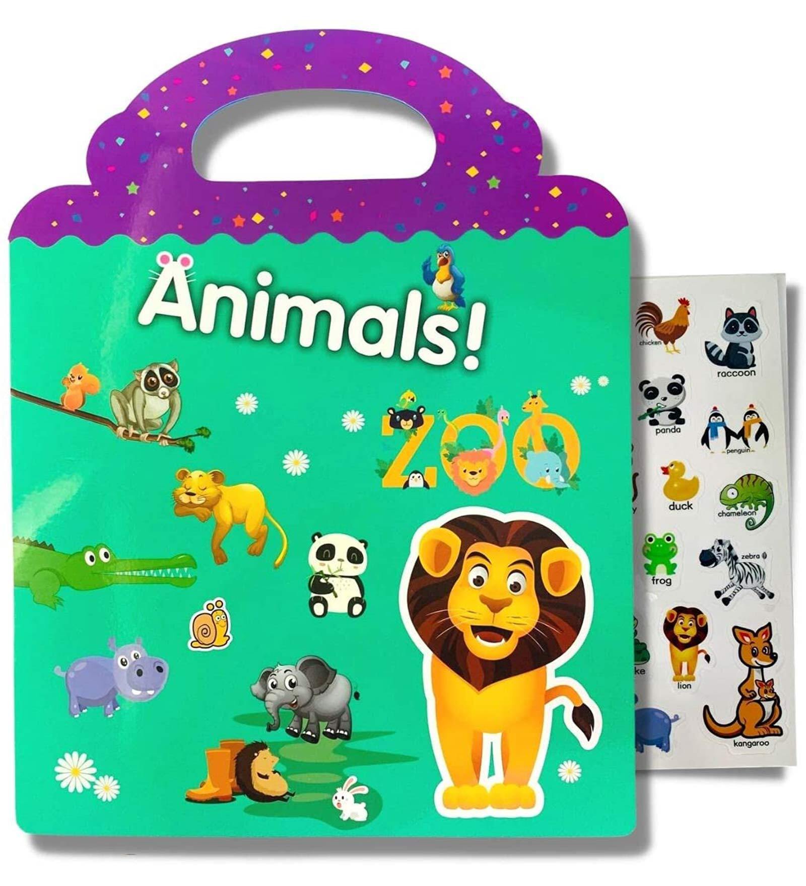Reusable Sticker Animal Buy 32 Reusable Animal Stickers Educational Book By Chocozone Online ...