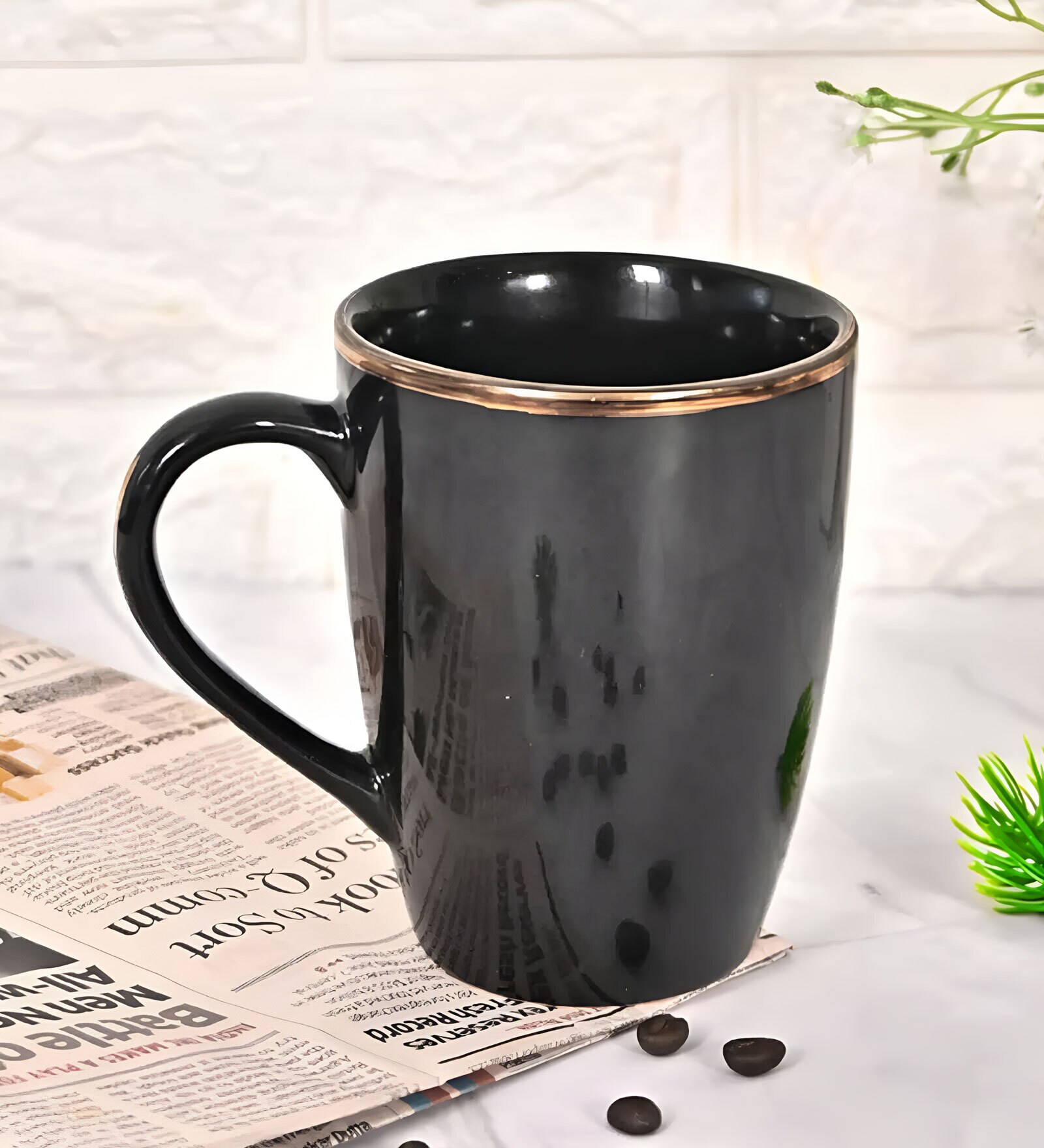 320ml 22k Liquid Gold Marble Design Ceramic Coffee Mug (Black) 320ml 22k Liquid Gold Marble Design Ceramic Coffee Mug (Black)