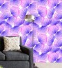 32 Feet Purple Floral 300 Gsm Wallpaper Roll