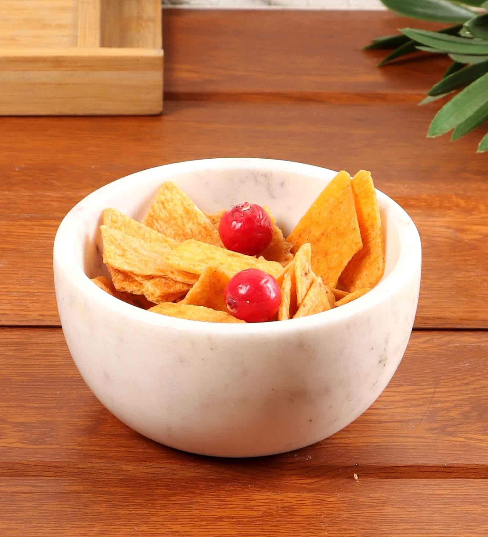 350ml Marble Handmade Multi- Utility 5 Inch Serving Bowl