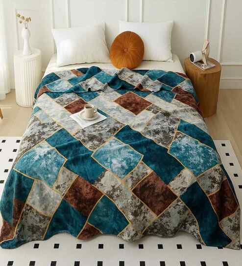 Multicolor 350 GSM Silky Touch Premium Super Soft Doube Bed Blanket