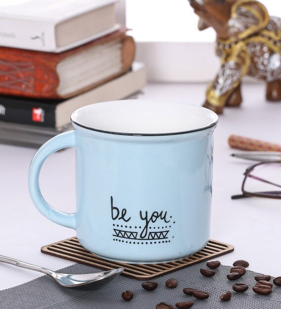 Buy 350 Ml Blue Porcelain Printed Big Size Coffee Mug By Jcpl Online Coffee Mugs Serveware Discontinued Pepperfry Product