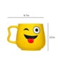 350 ML Yellow Porcelain Emoji Big Size Coffee Mug