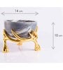 350ml Marble Dry Fruit Bowl with Brass Stand