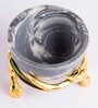 350ml Marble Dry Fruit Bowl with Brass Stand