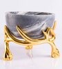350ml Marble Dry Fruit Bowl with Brass Stand
