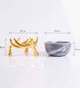 350ml Marble Dry Fruit Bowl with Brass Stand
