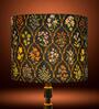 Blue 35cm drum hardback premium lampshade in cotton .