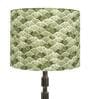 Green 35cm drum hardback premium lampshade in cotton .