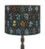 Blue 35cm drum hardback premium lampshade in cotton .