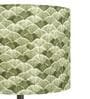 Green 35cm drum hardback premium lampshade in cotton .