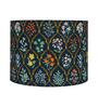Blue 35cm drum hardback premium lampshade in cotton .