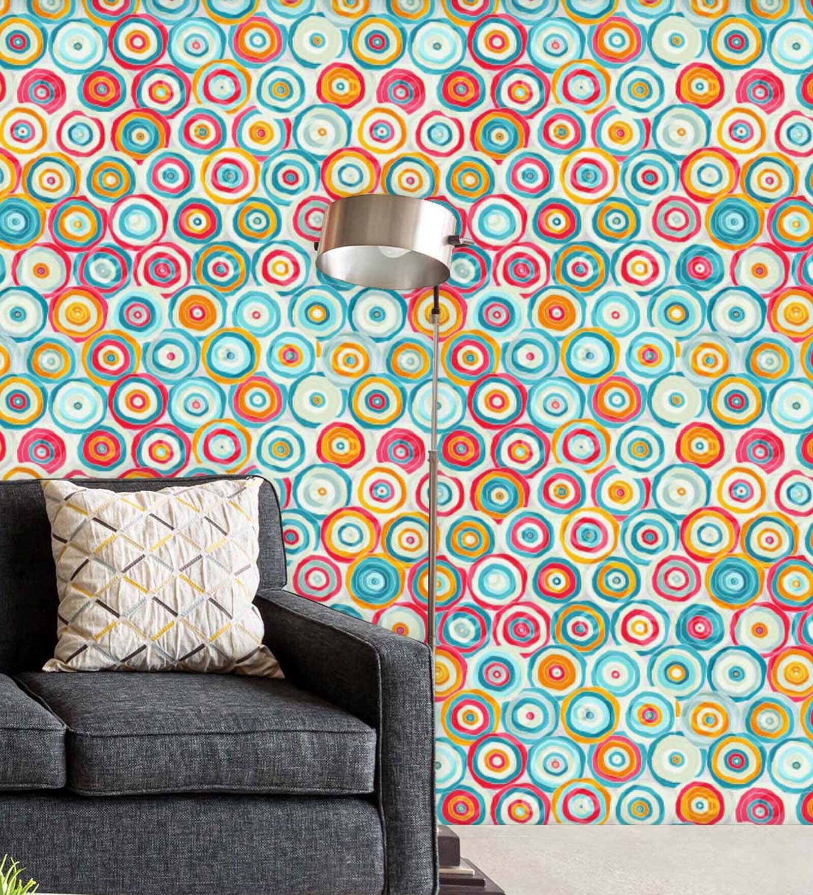 36 Feet Psychedelic Style 300 Gsm Wallpaper Roll