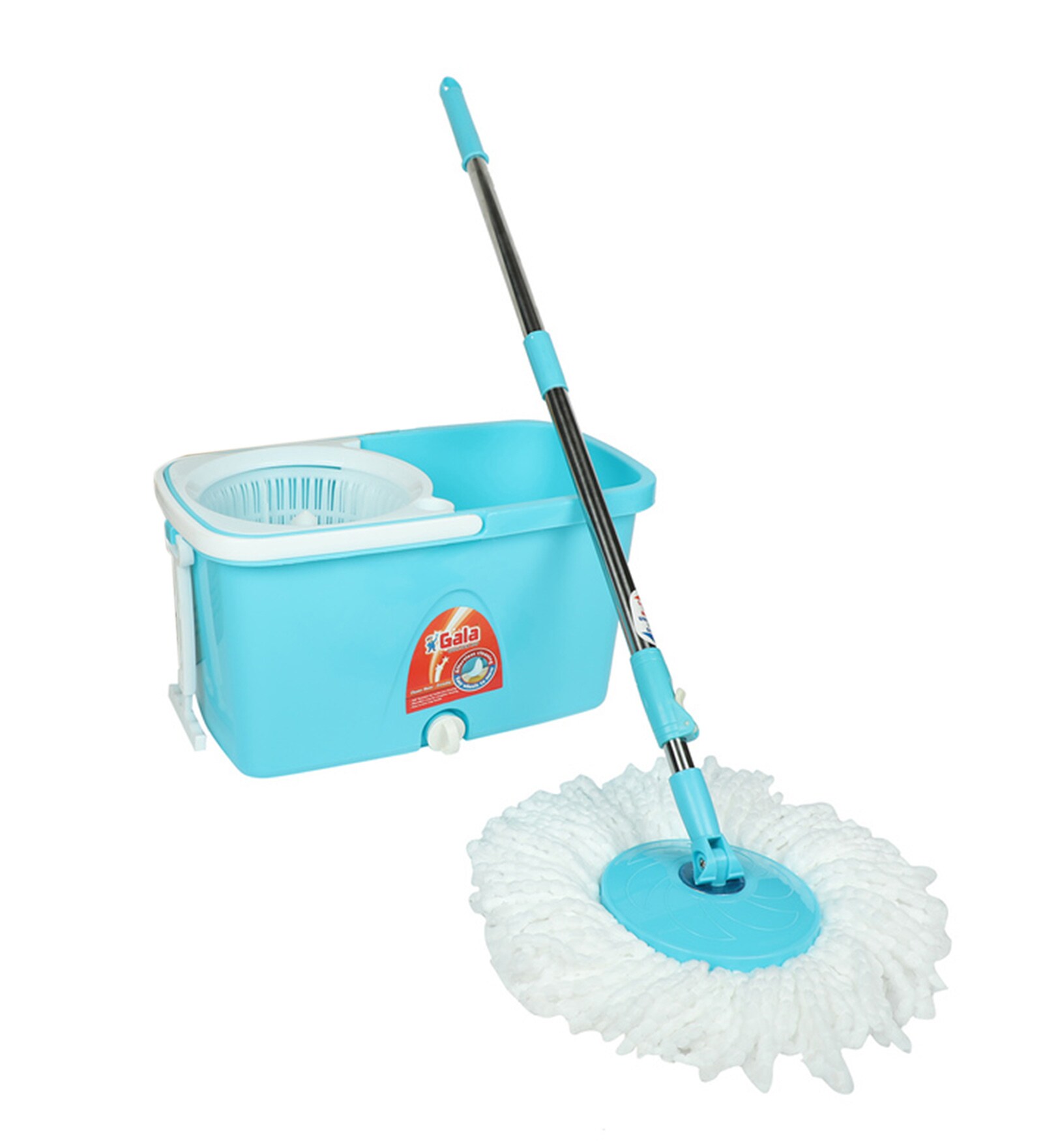 360 Degree Popular Spin Bucket Mop with 2 Wheels & 1 Microfibre Refills
