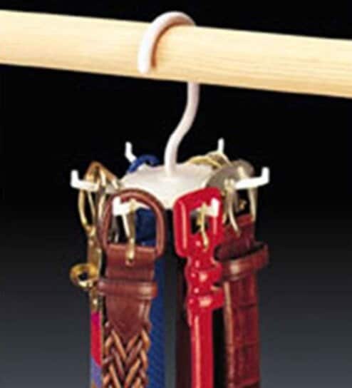 360 Degree Rotating Belt Hanger - White