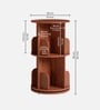 Tornado 360 Rotating 2-Tier Bookshelf In Brown In Brown finish