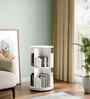 Tornado 360 Rotating 2-Tier Bookshelf In White In White finish