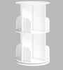 Tornado 360 Rotating 2-Tier Bookshelf In White In White finish