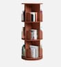 Tornado 360 Rotating 3-Tier Bookshelf In Brown In Brown finish