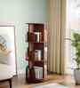 Tornado 360 Rotating 3-Tier Bookshelf In Brown In Brown finish
