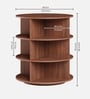 Tornado 360 Rotating 3-Tier Shoe Rack In Brown In Brown finish